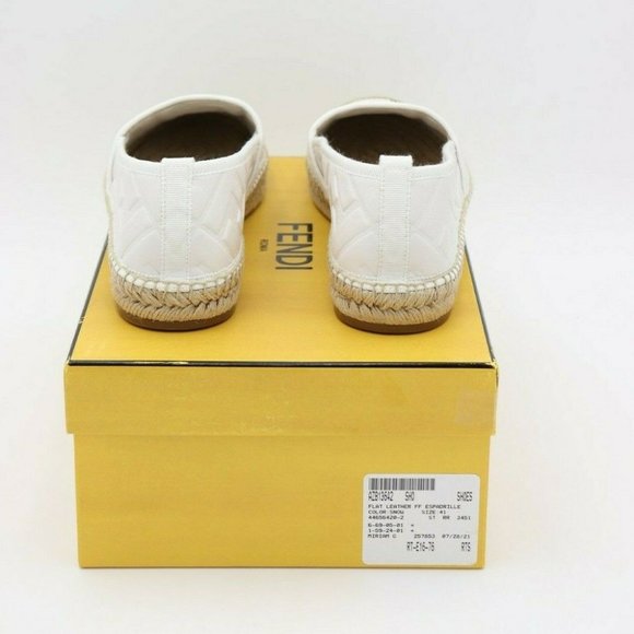 HostPick!🥳 New Fendi FF Logo Leather Flat Espadrilles - Picture 6 of 8